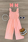 Pink Eyelet Lace Jumpsuit - Sparkle in Pink