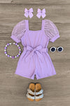 Polka Dot Tulle Puff Sleeve Romper - MANY COLORS! - Sparkle in Pink