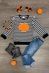 Pumpkin Flip Sequin Ruffle Top - Sparkle in Pink