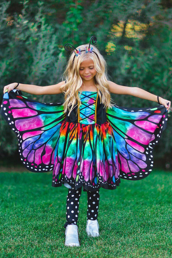 Rainbow Butterfly Costume - 3 Piece Set - Sparkle in Pink