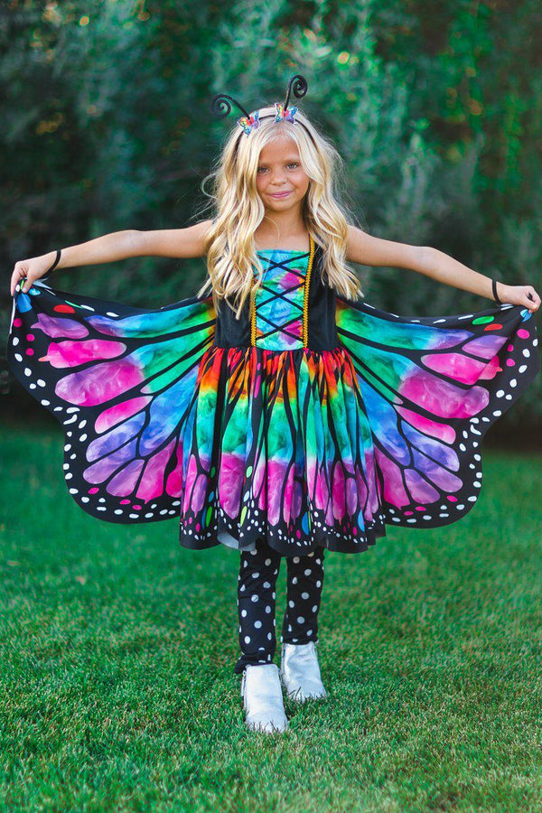 Rainbow Butterfly Costume - 3 Piece Set - Sparkle in Pink