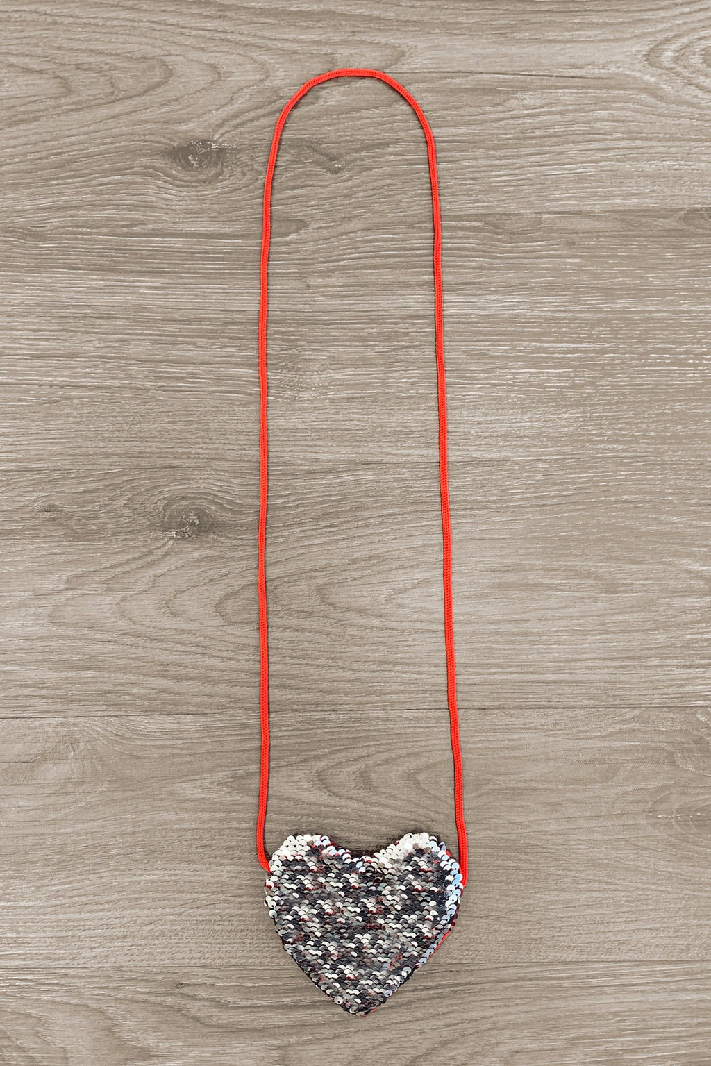Red & Silver Flip Sequin Heart Purse - Sparkle in Pink