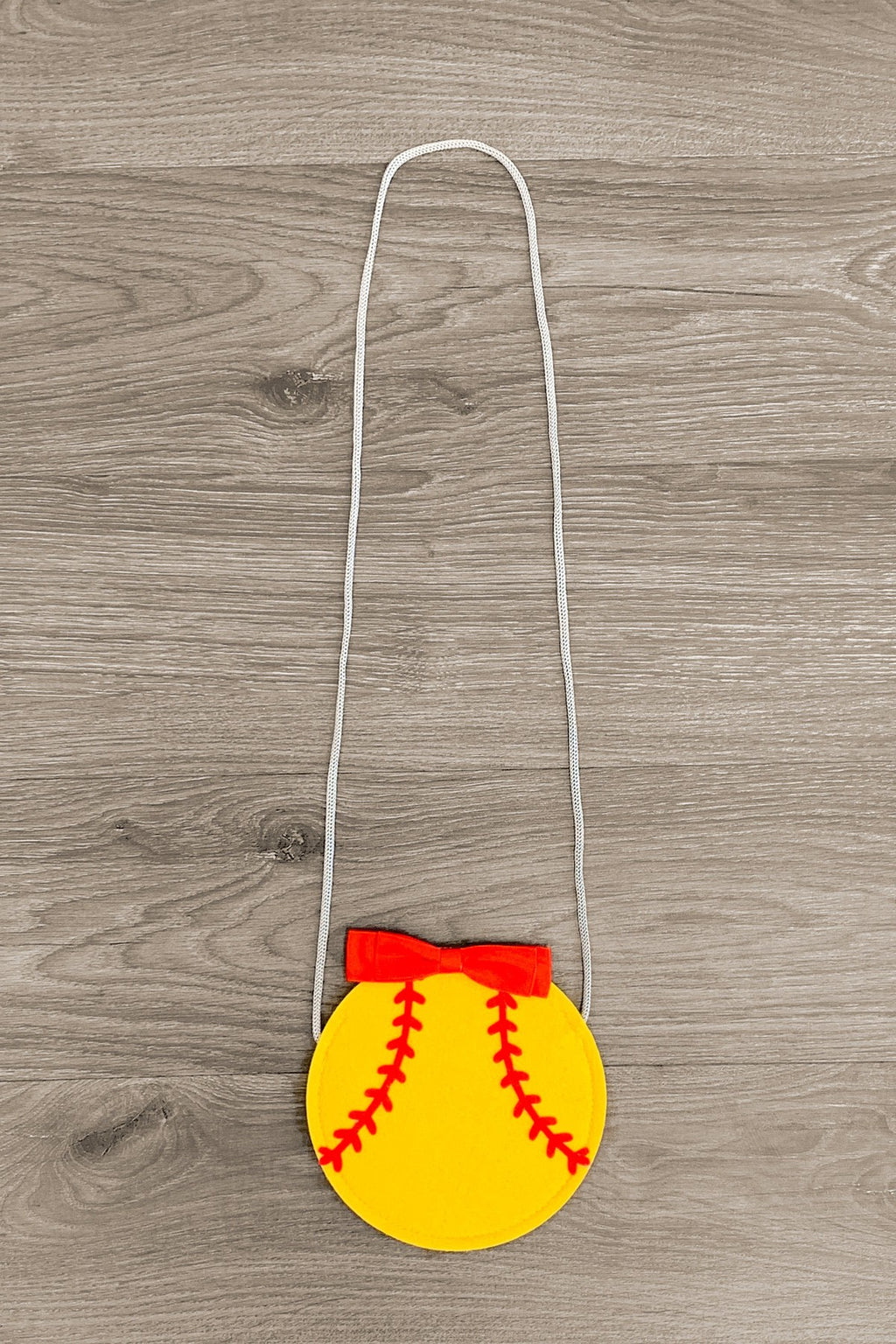 Red & Yellow Baseball Circle Purse - Sparkle in Pink