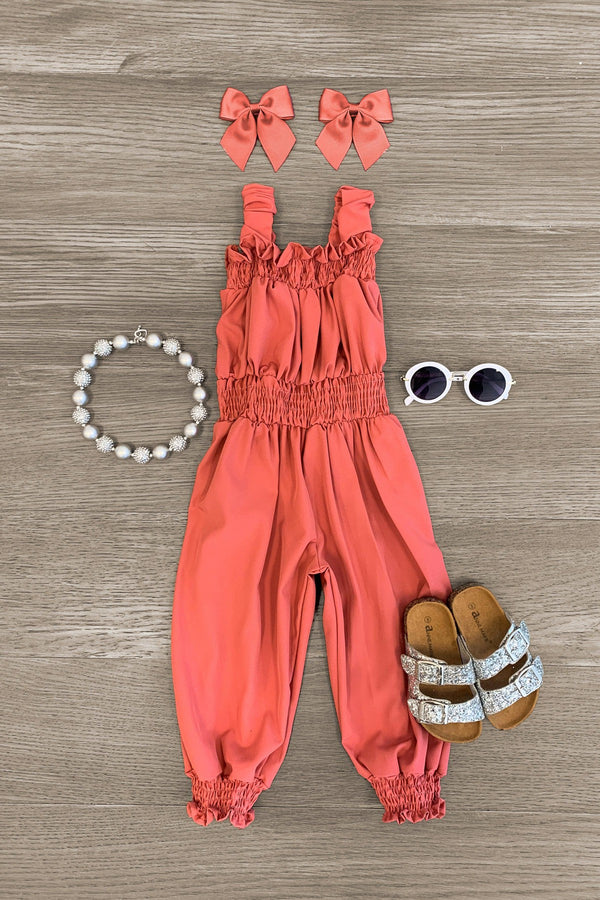 Rose Pink Cinch Jumpsuit - Sparkle in Pink