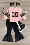 "Sassy Little Soul" Denim Bell Bottom Set - Sparkle in Pink