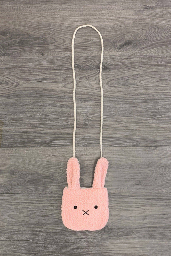 Sherpa Bunny Purse - Pink - Sparkle in Pink
