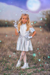 Silver Star Tights - Sparkle in Pink