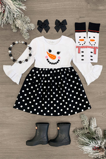 Snowman Polka Dot Dress