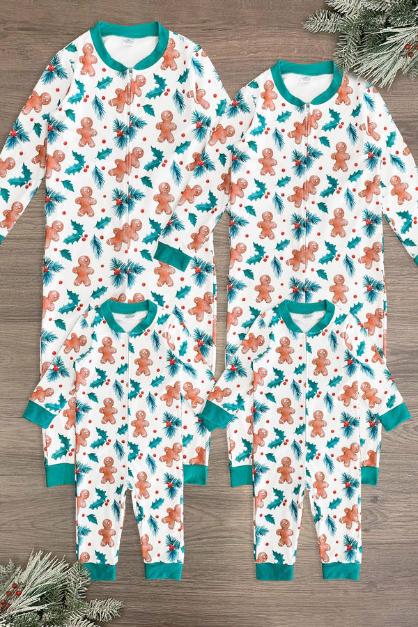 "Sweet Cheeks" Gingerbread Holly Family Pajamas - Sparkle in Pink