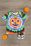 Tie Dye Pumpkin Short Sleeve Top - Sparkle in Pink