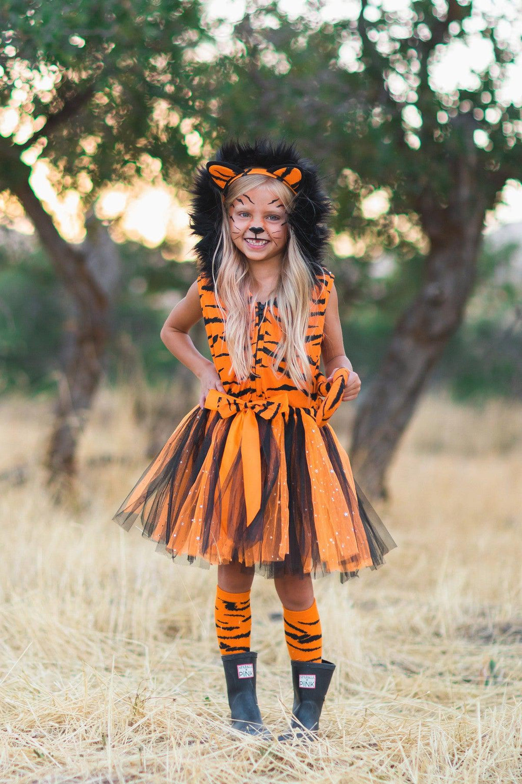 Tiger Tutu Costume 5 Piece Set - Sparkle in Pink