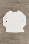White Long Sleeve Top - Sparkle in Pink