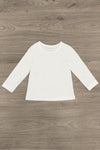 White Long Sleeve Top - Sparkle in Pink