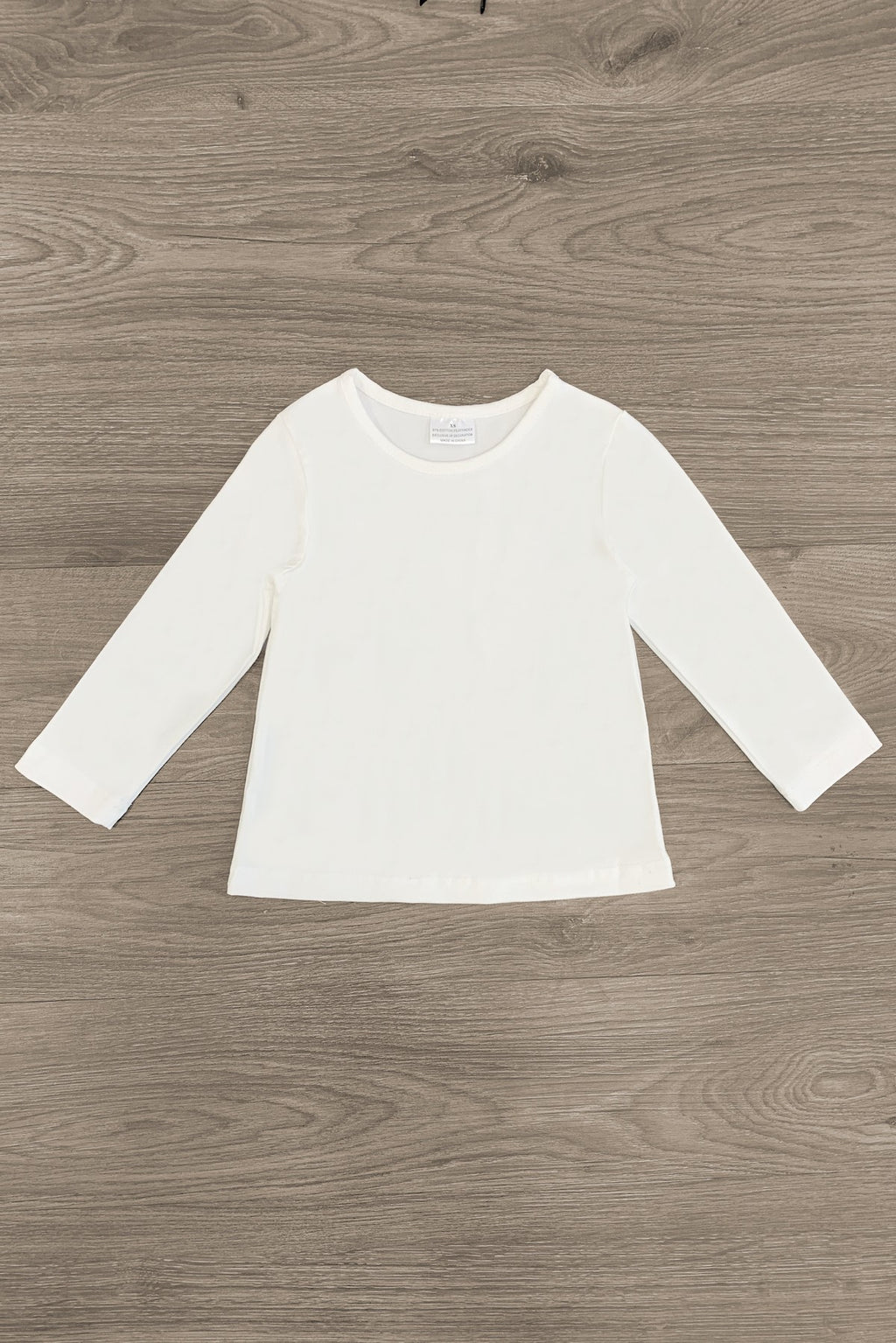 White Long Sleeve Top - Sparkle in Pink