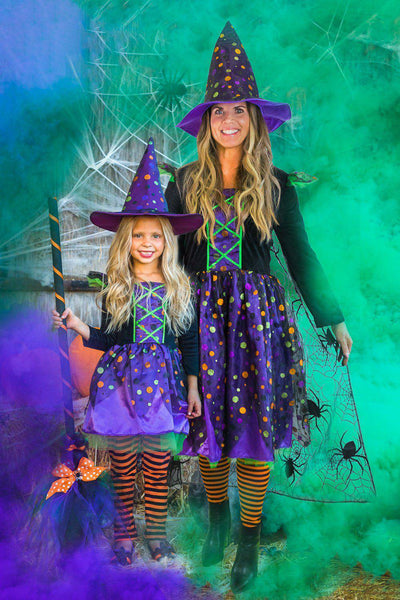 Halloween Witch Dress Up Wicked Mommy & Me Matching Apron Set