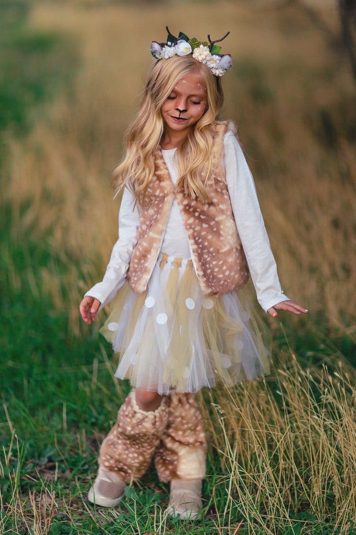 Woodland Deer Vest & Tutu Costume Set - Sparkle in Pink