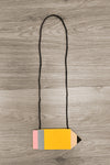 Yellow Pencil Purse - Sparkle in Pink